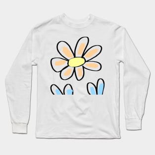 Yellow flower sunflower art design Long Sleeve T-Shirt